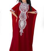 Maroon georgette embriodery islamic kaftans