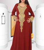 Maroon georgette embriodery islamic kaftans