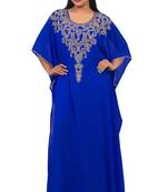 Royal blue georgette embriodery islamic kaftans