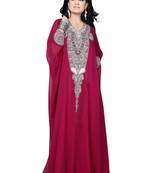 Pink georgette embriodery islamic kaftans