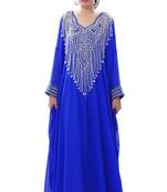 Royal blue georgette embriodery islamic kaftans