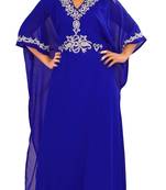 Royal blue georgette embriodery islamic kaftans