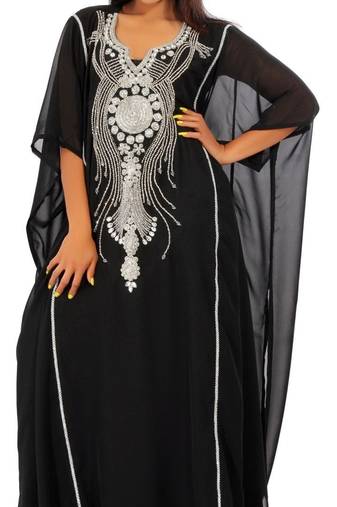 Black georgette embriodery islamic kaftans