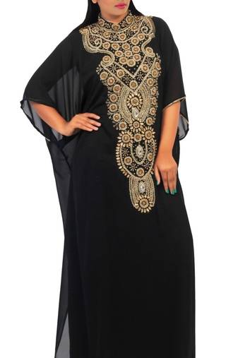 Black georgette embriodery islamic kaftans