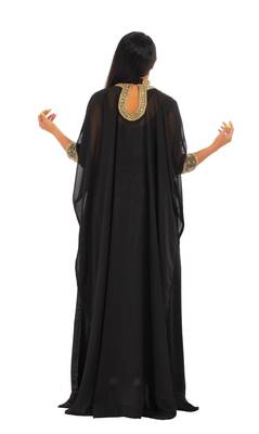 Black georgette embriodery islamic kaftans 2