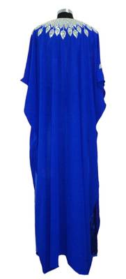 Royal blue georgette embriodery islamic kaftans 2
