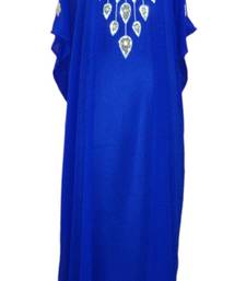Royal blue georgette embriodery islamic kaftans