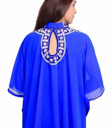 Royal Blue georgette embriodery islamic kaftans