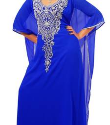 Royal Blue georgette embriodery islamic kaftans