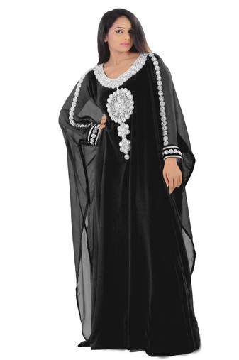 Black georgette embriodery islamic kaftans