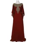 Maroon georgette embriodery islamic kaftans