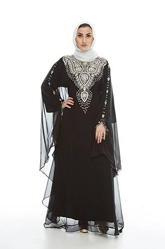 Black georgette embriodery islamic kaftans