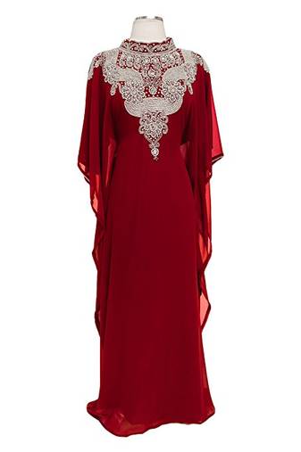 Red georgette embriodery islamic kaftans