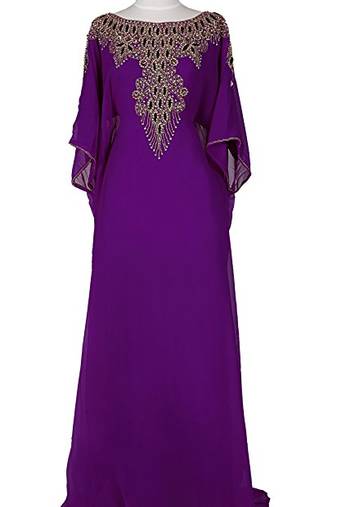 Purple georgette embriodery islamic kaftans