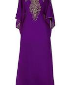 Purple georgette embriodery islamic kaftans