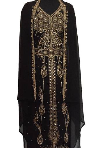 Black georgette embriodery islamic kaftans