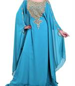 firozi georgette farasha with zari and stone work farasha
