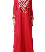 red georgette farasha with zari and stone work farasha