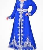blue georgette kaftan with zari and stone work islamic-kaftan