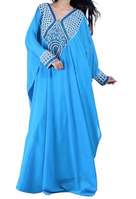 firozi georgette farasha with zari and stone work farasha 1
