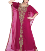Magenta georgette embriodery islamic kaftans