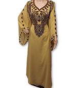 Yellow georgette embroidery islamic kaftans