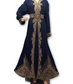 Navy blue georgette embriodery islamic kaftans