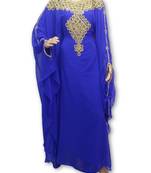 Royal blue georgette embriodery islamic kaftans