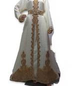 Cream georgette embriodery islamic kaftans