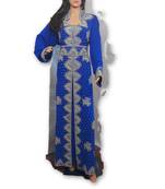 Royal blue georgette embriodery islamic kaftans