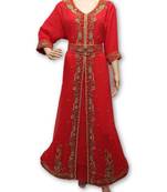 Red georgette embriodery islamic kaftans