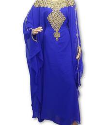 Royal blue georgette embriodery islamic kaftans