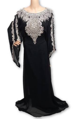 Black georgette embriodery islamic kaftans