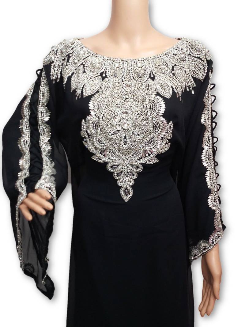 Black georgette embriodery islamic kaftans
