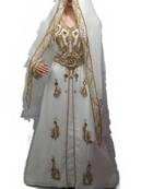 Cream georgette embriodery islamic kaftans