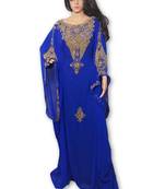 Blue georgette embroidery islamic kaftans