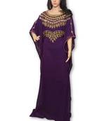 Royal blue georgette embriodery islamic kaftans