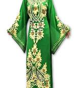 Green georgette embroidery islamic kaftans