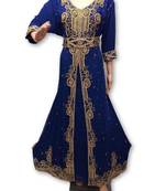 Bottle green georgette embriodery islamic kaftans