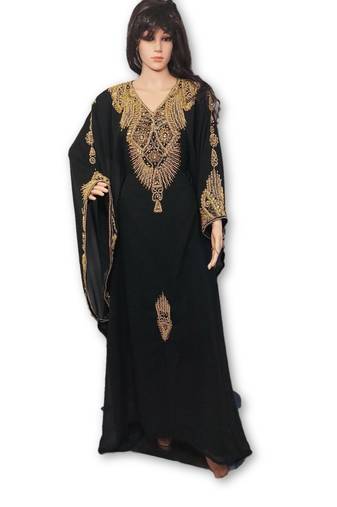 Black georgette embriodery islamic kaftans