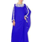 Royal blue georgette embriodery islamic kaftans