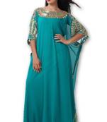 Blue georgette embriodery islamic kaftans