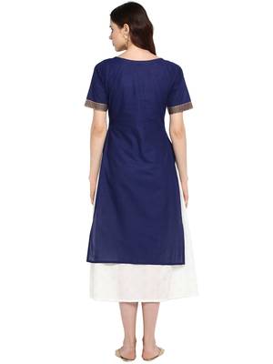 Blue printed cotton kurtis 2