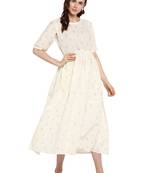 White printed cotton kurtis