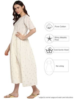White printed cotton kurtis 3