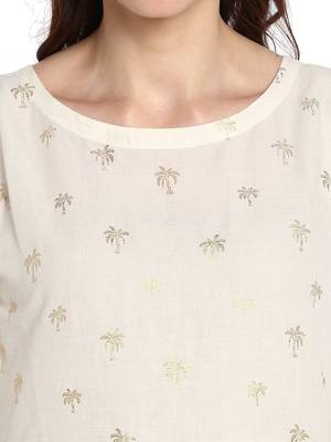 White printed cotton kurtis 5