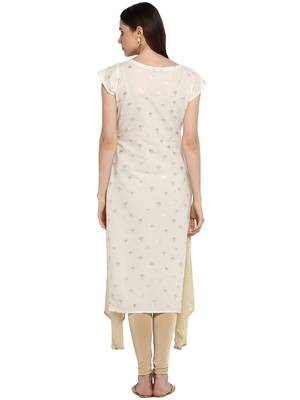 White printed cotton kurtis 2