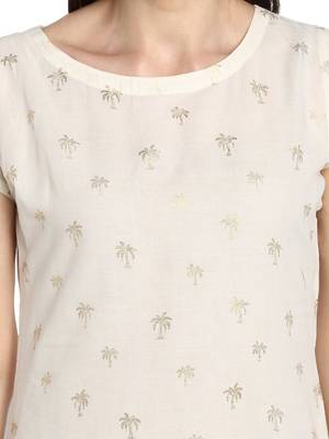 White printed cotton kurtis 5