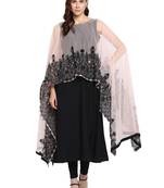 Black printed net kurtis