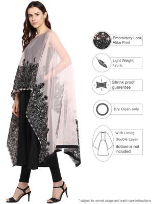 Black printed net kurtis 3